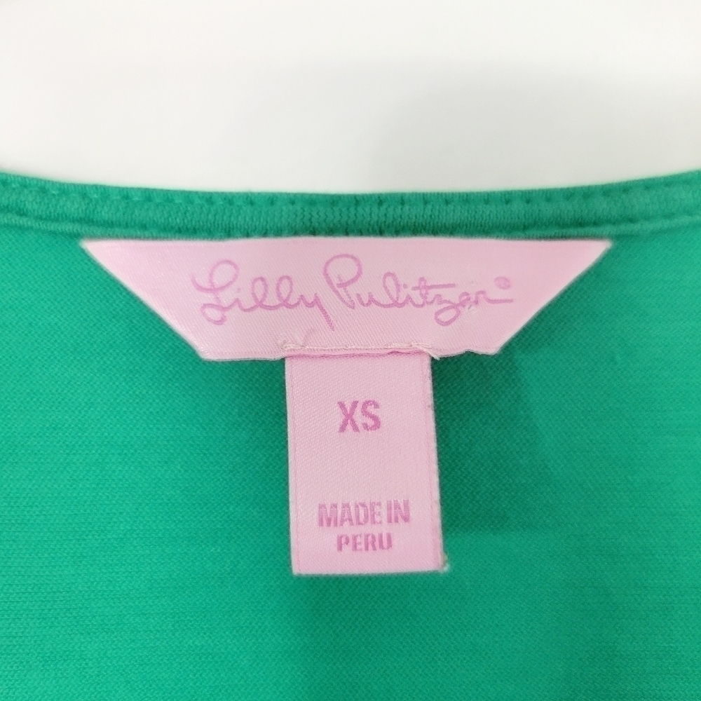 Lilly Pulitzer Braylen Signature Green Tunic Top Size XS - Picture 8 of 9
